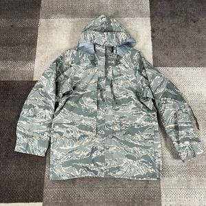 USAF Tiger Stripe Camouflage Parka All Purpose Environmental Men Size M Short